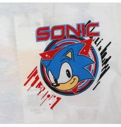 Παιδικό Κοντομάνικο Μπλουζάκι Sonic the Hedgehog "Fast & Cool" – Λευκό 100% Βαμβάκι (YE10175.WHITE) - Κοντομάνικα μπλουζάκια