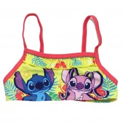 Παιδικό Μαγιό Μπικίνι Disney "Stitch & Angel" – Τροπικό Σχέδιο με Βολάν - Κίτρινο (YE18213YELLOW) - Μπικίνι