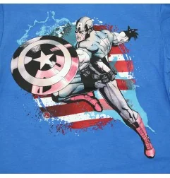 Παιδικό Κοντομάνικο Μπλουζάκι Marvel Avengers "Captain America" – 100% Βαμβακερό - Μπλε (YE10278.BLUE) - Κοντομάνικα μπλουζάκια