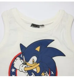 Παιδικό Αμάνικο Μπλουζάκι SEGA "Sonic the Hedgehog" – 100% Βαμβακερό Λευκό (YE10163WHITE) - Αμάνικα μπλουζάκια