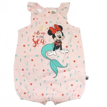 Βρεφικό Καλοκαιρινό Φορμάκι Disney Minnie Mouse "Mermaid" – 100% Οργανικό Βαμβάκι – Ροζ (EV0001.BIO pink) - Καλοκαιρινά φορμάκια