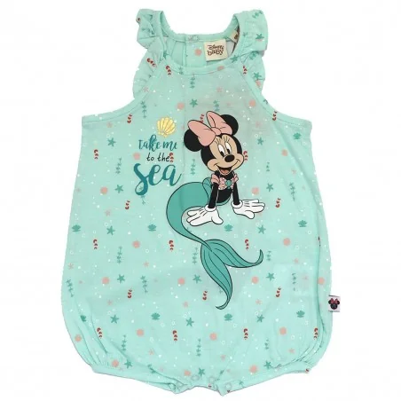 Βρεφικό Καλοκαιρινό Φορμάκι Disney Minnie Mouse "Mermaid" – 100% Οργανικό Βαμβάκι – Mint (EV0001.BIO) - Καλοκαιρινά φορμάκια