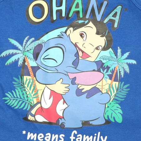Παιδική Καλοκαιρινή Πιτζάμα Disney "Lilo & Stitch" – "Ohana means family" – 100% Βαμβάκι – Μπλε (YE20102. Blue) Παιδική Καλοκαιρινή Πιτζάμα Disney "Lilo & Stitch" – "Ohana means family" – 100% Βαμβάκι – Μπλε (YE20102. Blue)