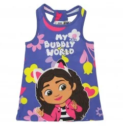 Παιδικό Καλοκαιρινό Φορεματάκι Disney Gabby's Dollhouse – "My Bubbly World" – 100% Βαμβάκι – Μωβ (YE10058.PURPLE) - Καλοκαιρι...