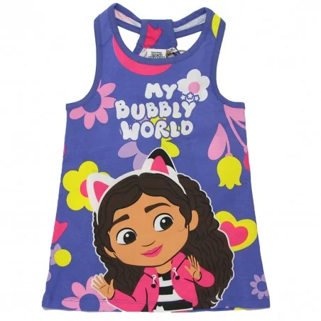 Παιδικό Καλοκαιρινό Φορεματάκι Disney Gabby's Dollhouse – "My Bubbly World" – 100% Βαμβάκι – Μωβ (YE10058.PURPLE) - Καλοκαιρι...