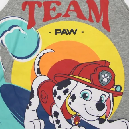 Παιδικό Αμάνικο Μπλουζάκι PAW Patrol – "Adventure Bay Team Paw" Marshall – 100% Βαμβάκι – Γκρι (YE10140 GREY)