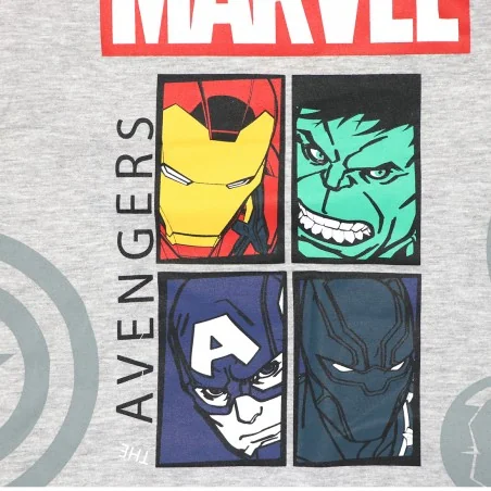 Παιδικό Αμάνικο Μπλουζάκι Marvel Avengers – "The Avengers" Hero Team – 100% Βαμβάκι – Γκρι (YE10006.LGREY)