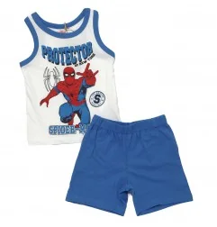 Παιδική Καλοκαιρινή Πιτζάμα Spider-Man "Protector of New York" – 100% Βαμβακερή Λευκό/Μπλε (YE20080blue) - Πιτζάμες Καλοκαιρινές