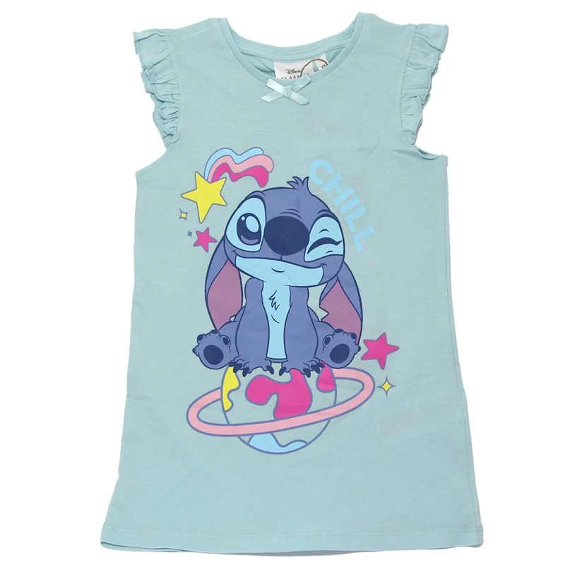 Παιδικό Κοντομάνικο Νυχτικό Disney Stitch "Chill" – 100% Βαμβακερό Aqua (YE20053BLUE) Παιδικό Κοντομάνικο Νυχτικό Disney Stitch "Chill" – 100% Βαμβακερό Aqua (YE20053BLUE)