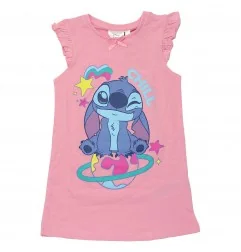 Παιδικό Κοντομάνικο Νυχτικό Disney Stitch "Chill" – 100% Βαμβακερό Ροζ (YE20053PINK) - Νυχτικά