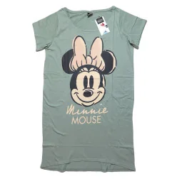 Γυναικείο Βαμβακερό Νυχτικό Plus Size Big T-Shirt Disney Minnie Mouse Χρώμα Μέντας (DIS MF 53 04 B869 PLUS GREEN) - Γυναικεία...