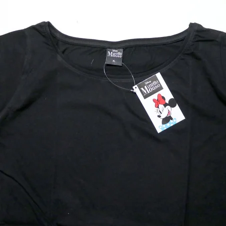 Γυναικείο Βαμβακερό Νυχτικό Plus Size Big T-Shirt Disney Minnie Mouse Μαύρο (DIS MF 53 04 B869 PLUS BLACK)