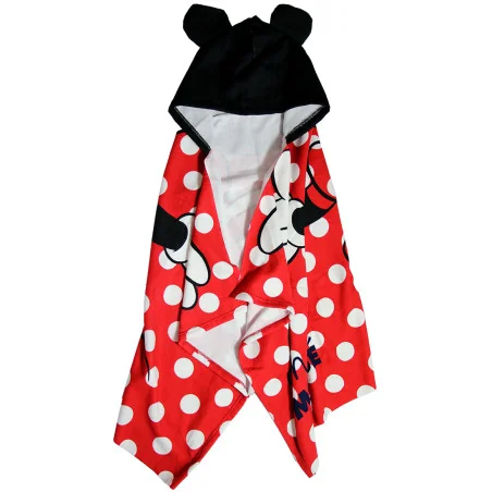 Παιδική Πετσέτα Κάπα / Θαλάσσης με Κουκούλα Minnie Mouse "Polka Dot" one size (70x140cm) – 100% Microfibe (EZ18214) - Πετσέτε...