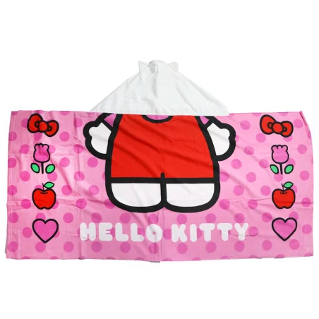 Παιδική Πετσέτα Κάπα / Θαλάσσης με Κουκούλα Hello Kitty "Sweet Dots" one size (70x140cm) – 100% Microfiber (EZ18212)