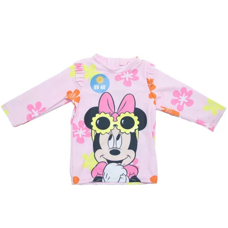 Βρεφικό Αντηλιακό Μπλουζάκι Μαγιό Disney Minnie Mouse "Sun & Flowers" – UV 40+ (EZ05011) - Βρεφικά μαγιό