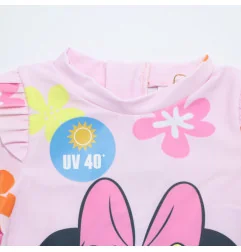 Βρεφικό Αντηλιακό Μπλουζάκι Μαγιό Disney Minnie Mouse "Sun & Flowers" – UV 40+ (EZ05011) - Βρεφικά μαγιό