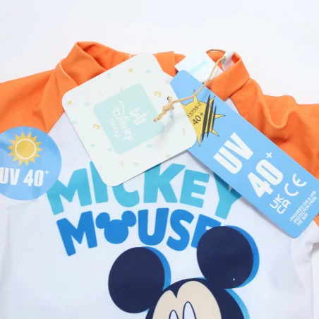 Βρεφικό Αντηλιακό Μπλουζάκι Μαγιό Disney Mickey Mouse "Orange Sun & Fun" – UV 40+ (EZ05018orange)