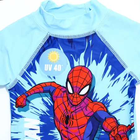 Παιδικό Αντιηλιακό Μπλουζάκι Μαγιό Spiderman UV 40+ Light Blue (EZ18203)