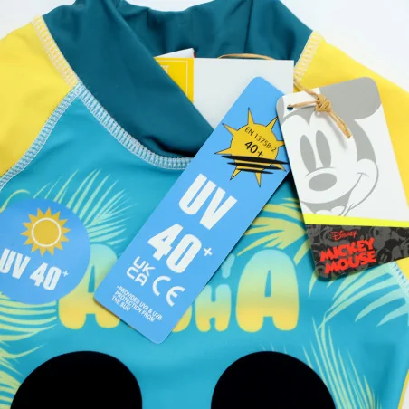 Παιδικό Αντηλιακό Μπλουζάκι Μαγιό Disney Mickey Mouse "Aloha" – UV 40+ (EZ18202Yellow)