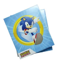 Αγορίστικη Καλοκαιρινή Πιτζάμα Sonic "Top Speed" σε Κουτί Δώρου – Μπλε Μπλούζα με Κουμπιά & Σορτσάκι 100% Βαμβάκι (EZ20060.BLUE)