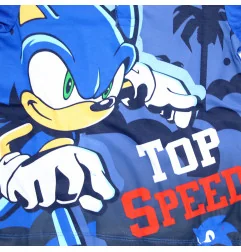 Αγορίστικη Καλοκαιρινή Πιτζάμα Sonic "Top Speed" σε Κουτί Δώρου – Μπλε Μπλούζα με Κουμπιά & Σορτσάκι 100% Βαμβάκι (EZ20060.BL...