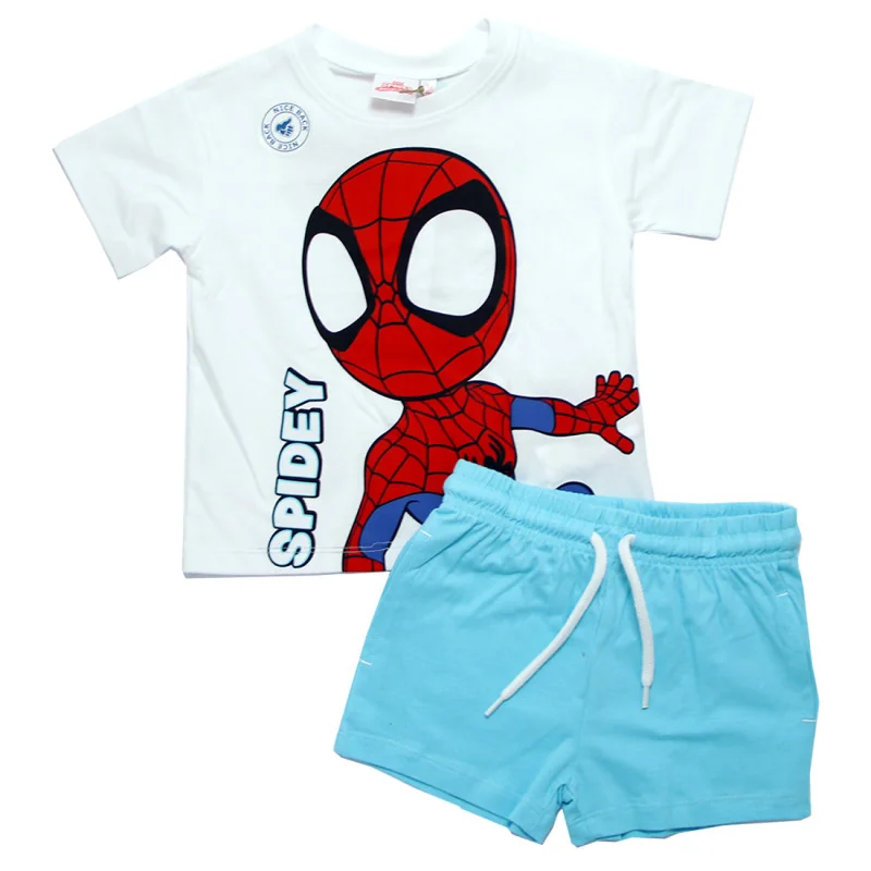 Αγορίστικο Καλοκαιρινό Σετ Spidey "Webbed Wonder" – Λευκή Μπλούζα & Γαλάζιο Σορτσάκι 100% Βαμβάκι(EZ10127.WHITE) Αγορίστικο Καλοκαιρινό Σετ Spidey "Webbed Wonder" – Λευκή Μπλούζα & Γαλάζιο Σορτσάκι 100% Βαμβάκι(EZ10127.WHITE)