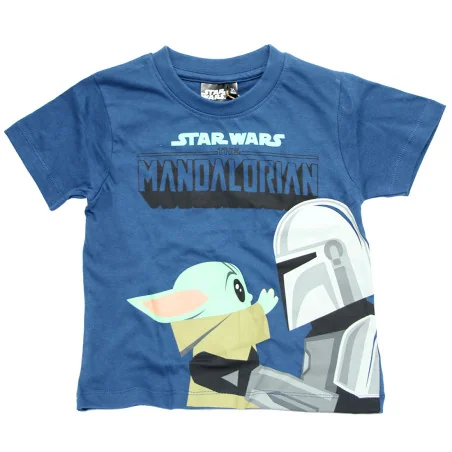Αγορίστικη Κοντομάνικη Μπλούζα Star Wars "The Mandalorian" – Σκούρο Μπλε 100% Βαμβάκι (EZ10181.NAVY) - Κοντομάνικα μπλουζάκια