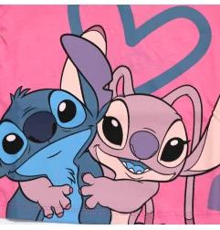 Κοριτσίστικη Καλοκαιρινή Πυζάμα Lilo & Stitch σε Κουτί Δώρου – Ροζ Μπλούζα & Ανοιχτό Ροζ Σορτς 100% Βαμβάκι (EZ20033.PINK) - ...