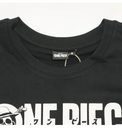 Ανδρική Κοντομάνικη Μπλούζα One Piece "Straw Hat Pirate Skull" – Μαύρο Χρώμα 100% Βαμβάκι (EZ35024) - Ανδρικά T-shirts