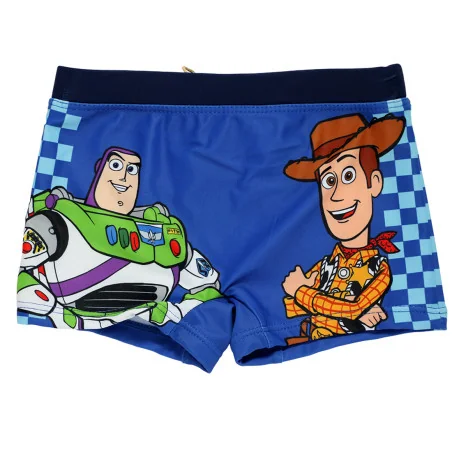 Αγορίστικο Μαγιό Μποξεράκι Disney Toy Story "Woody & Buzz" – Μπλε με Σκακιέρα (EZ18221 Blue) - Μαγιό Μποξεράκι