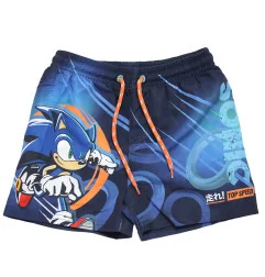 Αγορίστικο Μαγιό Σορτσάκι SEGA Sonic "Top Speed" – Σκούρο Μπλε Microfiber με Εσωτερικό Δίχτυ (EZ18147NAVY) - Μάγιο σορτσάκι