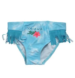Παιδικό Μαγιό Μπικίνι Disney Princess "Vaiana / Moana" – Γαλάζιο Tie-Dye με Κρόσσια (EZ18223BLUE) - Μπικίνι