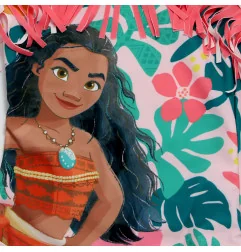 Κοριτσίστικο Ολόσωμο Μαγιό Disney Princess "Vaiana / Moana" – Απαλό Ροζ με Τροπικά Λουλούδια & Κρόσσια (EZ18224Pink) - Μαγιό...