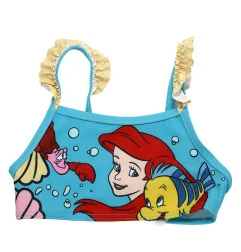 Παιδικό Μαγιό Μπικίνι Disney Princess "Ariel" – Γαλάζιο με Κίτρινα Βολάν & Μοτίβο Κοχύλια (EZ18011BLUE) - Μαγιό για κορίτσια