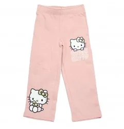 Παιδικό Παντελόνι Φόρμας Hello Kitty "Wide Leg" – Απαλό Ροζ (HY10374Pink) - Παντελόνια - Φόρμες