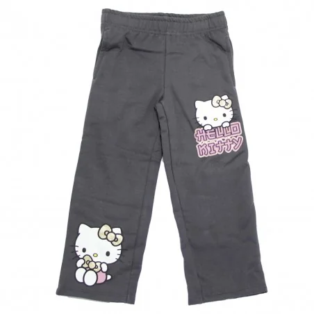Παιδικό Παντελόνι Φόρμας Hello Kitty "Wide Leg" – Σκούρο Γκρι / Γραφίτης (HY10374D.Grey) - Παντελόνια - Φόρμες