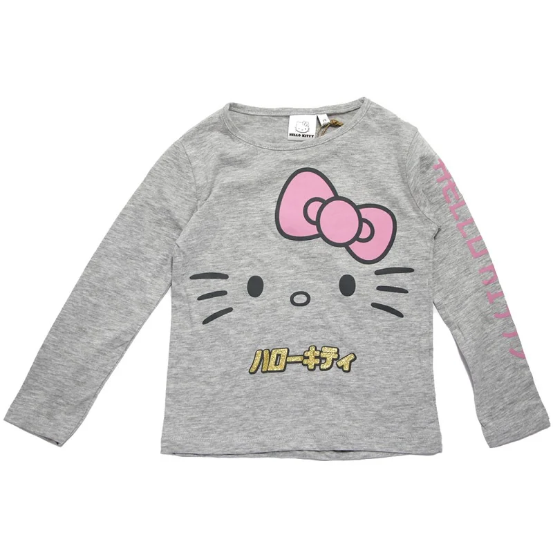 Παιδικό Μακρυμάνικο Μπλουζάκι Hello Kitty – Ανοιχτό Γκρι Μελανζέ (HY10371grey) Παιδικό Μακρυμάνικο Μπλουζάκι Hello Kitty – Ανοιχτό Γκρι Μελανζέ (HY10371grey)