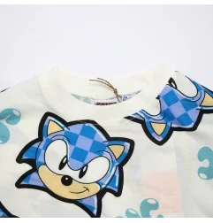 Παιδικό μακρυμάνικο μπλουζάκι Sonic the Hedgehog All-Over Print – Εκρού / Ecru -100% Βαμβάκι (HY10427ECRU)