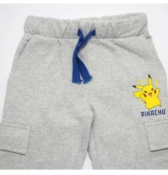 Παιδικό Παντελόνι Φόρμας Pokémon "Pikachu" Cargo – Ανοιχτό Γκρι Μελανζέ (HY10291Grey) - Παντελόνια - Φόρμες
