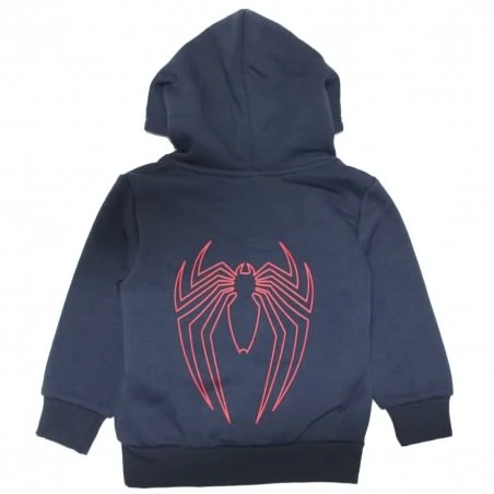 Παιδική μπλούζα φούτερ με κουκούλα Marvel Spider-Man με Τσέπη Καγκουρό & Στάμπα Πλάτης – Σκούρο Μπλε (XH1085 Navy)