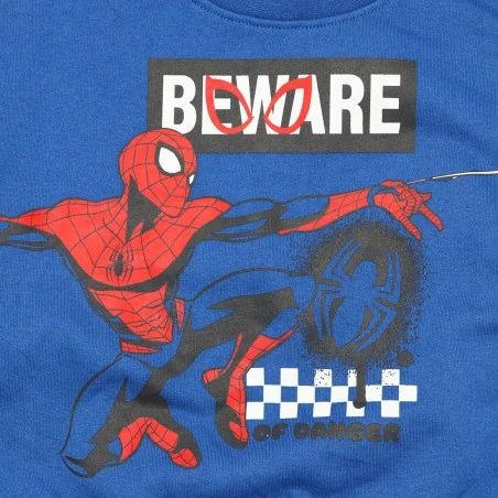 Παιδική μπλούζα φούτερ Marvel Spider-Man "Beware of Danger" – Μπλε (HY10031BLUE) Παιδική μπλούζα φούτερ Marvel Spider-Man "Beware of Danger" – Μπλε (HY10031BLUE)