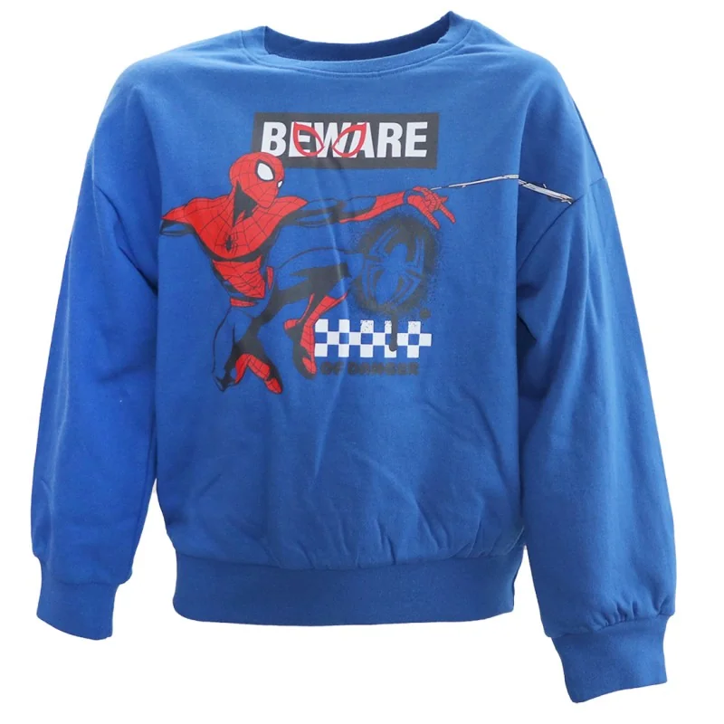 Παιδική μπλούζα φούτερ Marvel Spider-Man "Beware of Danger" – Μπλε (HY10031BLUE) Παιδική μπλούζα φούτερ Marvel Spider-Man "Beware of Danger" – Μπλε (HY10031BLUE)