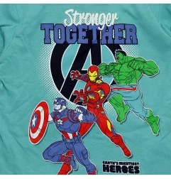Παιδικό Μακρυμάνικο Μπλουζάκι Marvel Avengers "Stronger Together" – Τυρκουάζ (HY10076)