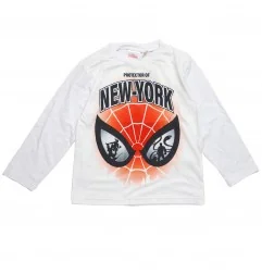 Παιδικό Μακρυμάνικο μπλουζάκι Marvel Spider-Man "Protector of New York" – Λευκή (HY10038WHITE) - Μπλουζάκια Μακρυμάνικα (μακό)