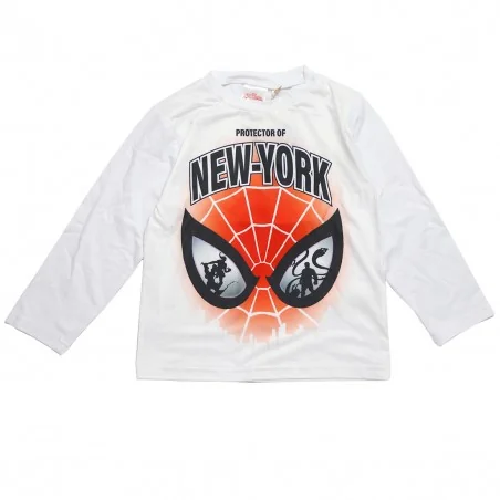 Παιδικό Μακρυμάνικο μπλουζάκι Marvel Spider-Man "Protector of New York" – Λευκή (HY10038WHITE) - Μπλουζάκια Μακρυμάνικα (μακό)