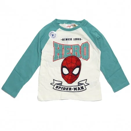 Παιδικό Μακρυμάνικο μπλουζάκι Spider-Man "Hero Since 1962" – Εκρού / Τυρκουάζ (HY10035TURQ) - Μπλουζάκια Μακρυμάνικα (μακό)