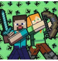 Παιδική Πετσέτα Προσώπου & Χεριών Minecraft "Battle" 30x50cm – 100% Βαμβάκι (FML365914)