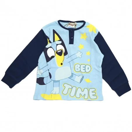 Παιδική Πιτζάμα για Αγόρι Bluey "Bed Time" 100% Βαμβάκι Σε Κουτί Δώρου – Σκούρο Μπλε / Γαλάζιο (HY20143NAVY)