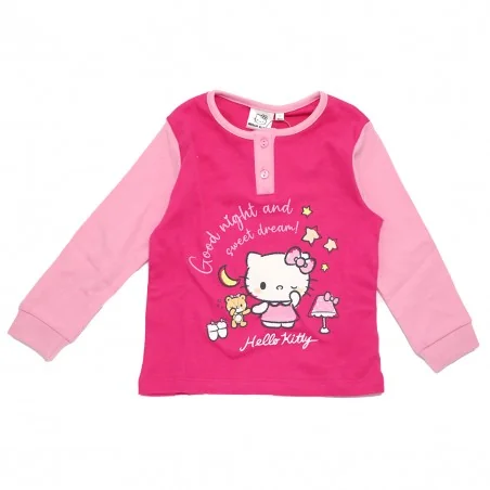 Παιδική Πιτζάμα για Κορίτσι Hello Kitty "Good Night and Sweet Dreams" 100% Βαμβάκι Σε Κουτί Δώρου – Ροζ (HY20161Pink)
