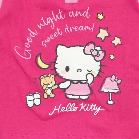 Παιδική Πιτζάμα για Κορίτσι Hello Kitty "Good Night and Sweet Dreams" 100% Βαμβάκι Σε Κουτί Δώρου – Ροζ (HY20161Pink)